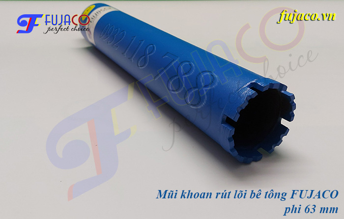 mũi khoan rút lõi kim cương phi 63 mũi khoan rút lõi kim cương phi 63
