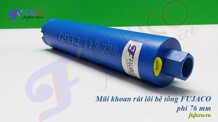 Mũi khoan rút lõi bê tông Trung Quốc phi 76 mm