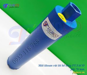 Mũi khoan rút lõi tường phi 76 màu xanh