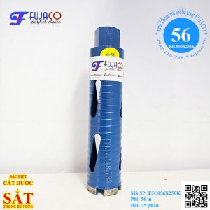 mũi khoét lỗ tròn đường kính 56 dài 250 mm không cần thêm nước