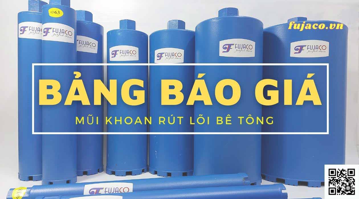 Giới thiệu 4 Bảng báo giá mũi khoan rút lõi bê tông mới nhất hiện nay