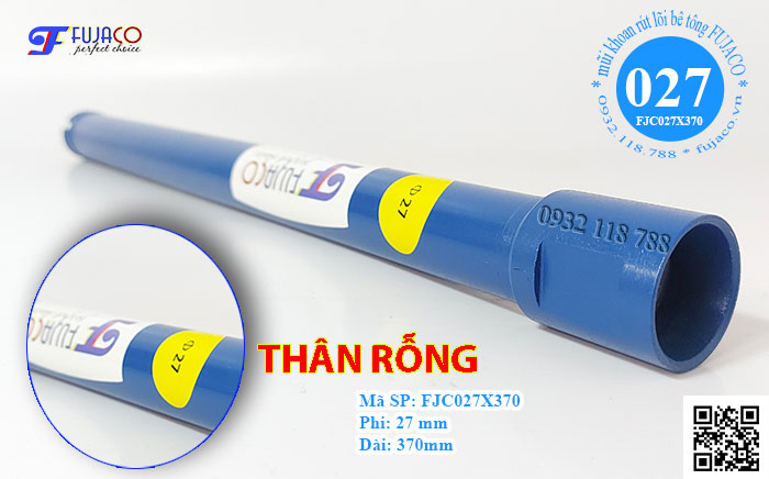 mũi khoan bê tông 27 lấy lõi được nhờ thân rỗng