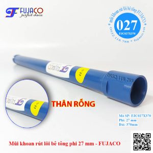 mũi khoan rút lõi 27 thân rỗng nên lấy lõi được