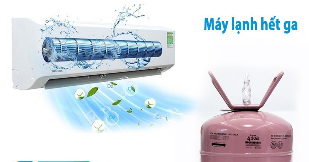 máy lạnh hết ga hoặc thiếu thì cần phải bơm bổ sung