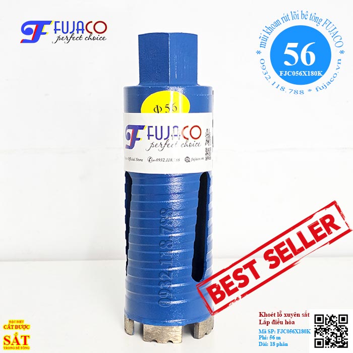 mũi khoan rút lõi 56x180 Fujaco la mũi khoét Best Seller lắp điều hòa mũi khoan rút lõi 56x180 Fujaco la mũi khoét Best Seller lắp điều hòa