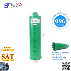 mũi khoan rút lõi bê tông phi 96 x 350