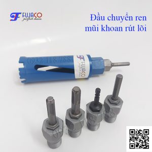 Đầu chuyển mũi khoan rút lõi cho máy khoan pin FJCCRM22LG8 9 đầu nối giúp máy khoan cầm tay khoét được lỗ