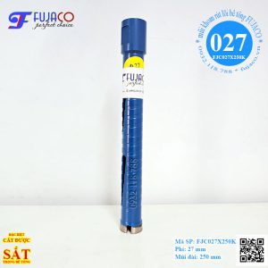 Mũi khoan rút lõi bê tông KHÔ phi 27 x 250 FUJACO 7 mũi khoan rút lõi khô 27x250 khoét lỗ không cần nước
