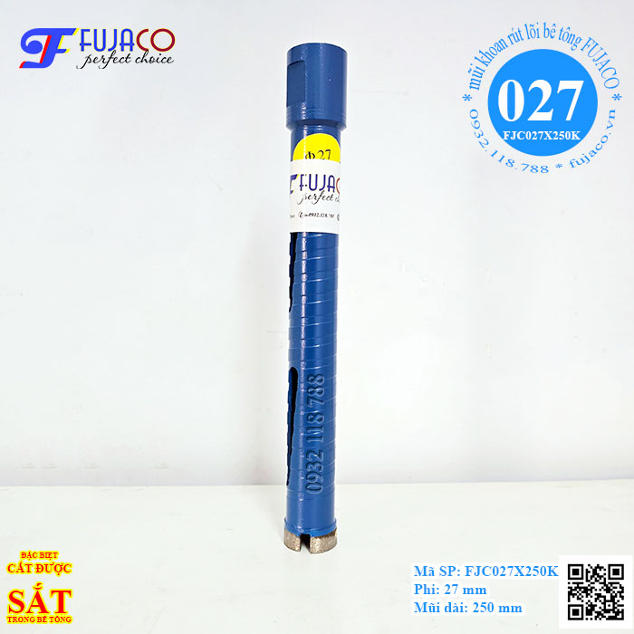 mũi khoan rút lõi khô 27x250 khoét lỗ không cần nước mũi khoan rút lõi khô 27x250 khoét lỗ không cần nước