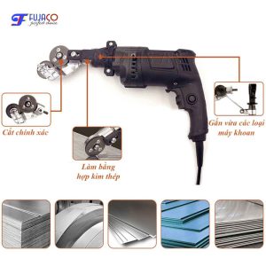 Đầu cắt tôn gắn máy khoan cầm tay thông minh FUJACO 8 Đầu chuyển cắt tôn gắn máy khoan cầm tay chắc chắn bền bỉ