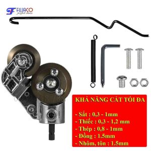 Đầu cắt tôn gắn máy khoan cầm tay thông minh FUJACO 10 Khả năng cắt tôn của đầu chuyển gắn máy khoan