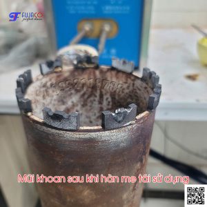 hàn me mũi khoan rút lõi 114 đã hoàn thành