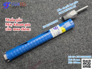 mũi khoan khoét lỗ 32 gắn máy khoan pin nhờ đầu chuyển lục giác