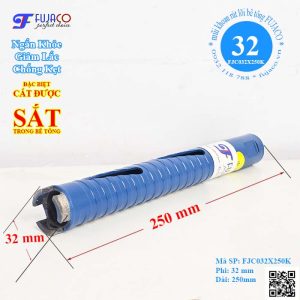 mũi khoan rút lõi bê tông khô phi 32 x 250 mm