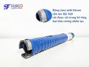 răng me mũi khoan siêu cứng nên cắt được sắt trong bê tông