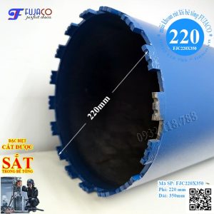 me mũi khoan rút lõi d220 cứng hơn sắt