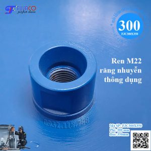 Mũi khoan rút lõi bê tông phi 300 x 350 FUJACO 10 mũi rút lõi 300 ren nhuyễn M22 Trung Quốc thông dụng