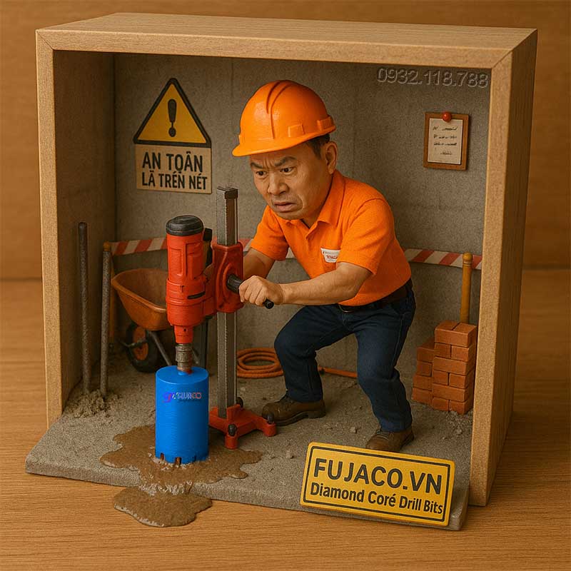 càng đè mạnh càng khoan rút lõi nhanh là một sai lầm