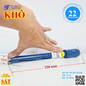 Mũi khoan rút lõi khô phi 22 x 250 mm - FUJACO 10 mũi khoan rút lõi khô 22 chỉ dài 250 mm giúp nhẹ máy giảm lắc
