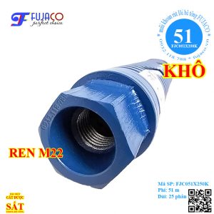 mũi khoan rút lõi khô 51x250 có ren M22 thông dụng