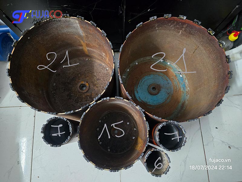thân mũi rút lõi cũ dày trên 2 ly sau khi đắp me tại Fujaco