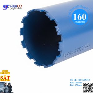 Mũi khoan rút lõi bê tông phi 160 x 350 FUJACO - Ảnh 3
