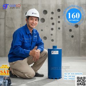 mũi khoan rút lõi bê tông Fujaco phi 160