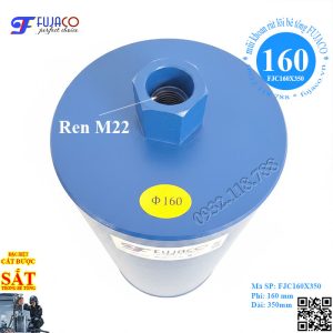 mũi khoan rút lõi phi 160 x 350 ren M22 thông dụng